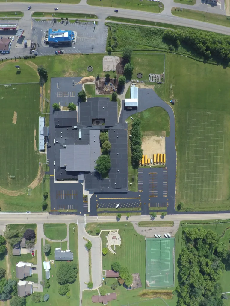 school parking lot asphalt